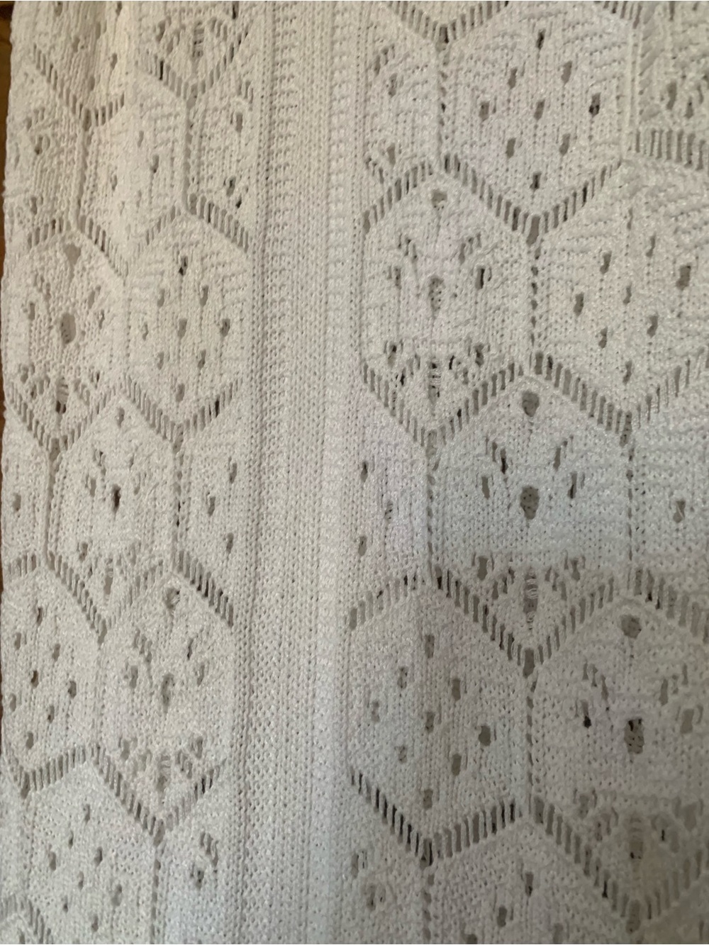 White Crochet Dress with Spaghetti Straps by Everyday Sunday L - Picture 6 of 10